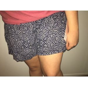 Navy Blue Pattern Shorts